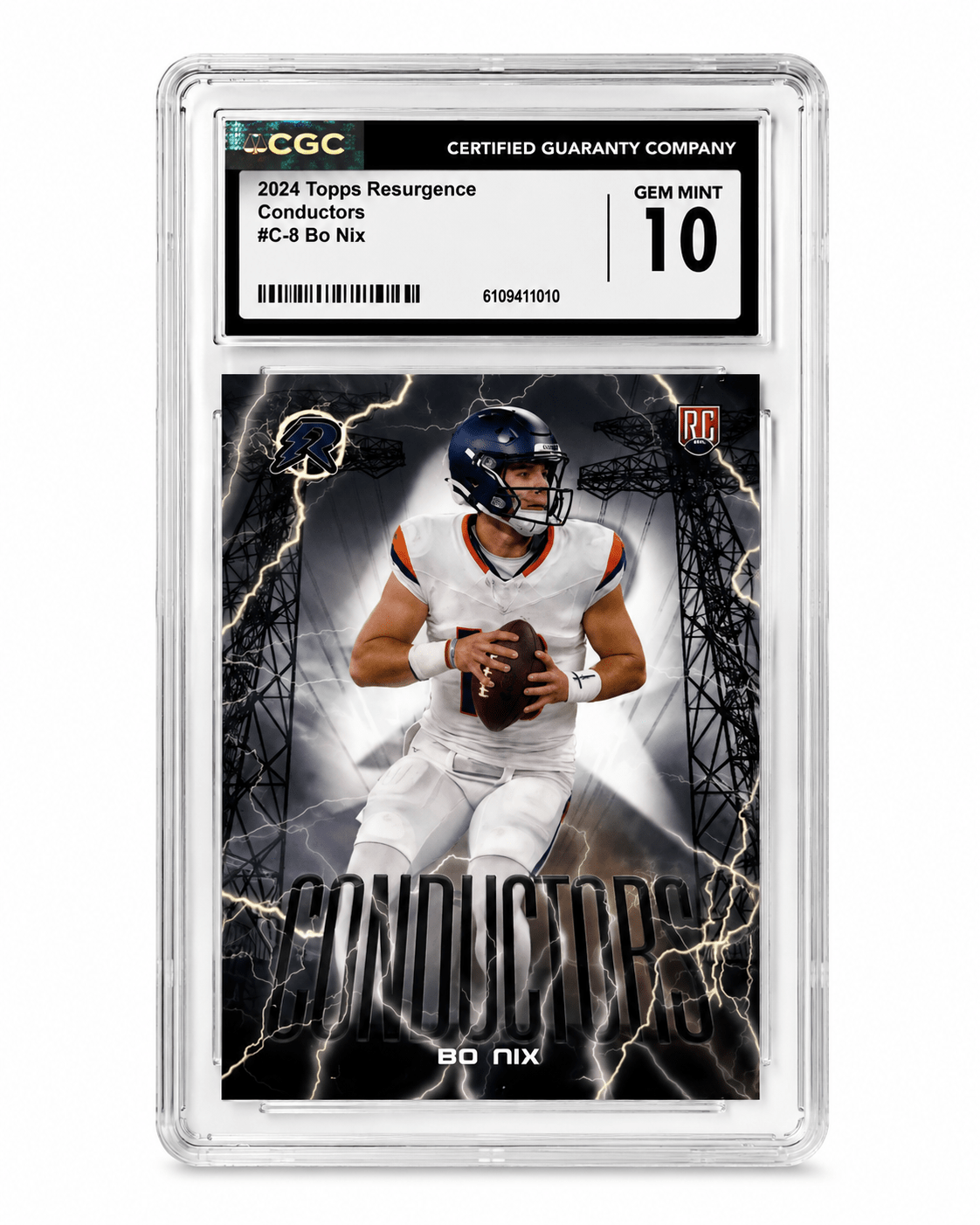 2024 Topps Resurgence Conductors Bo Nix Rookie C-8 CGC 10 Gem Mint - Trading Cards Premium México | SULTANCARDS