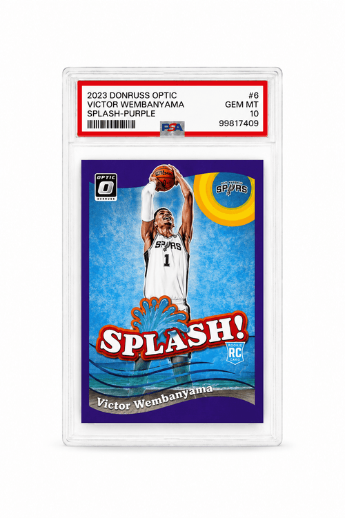 2023 Donruss Optic Victor Wembanyama Splash Purple Rookie RC PSA 10 - Trading Cards Premium México | SULTANCARDS