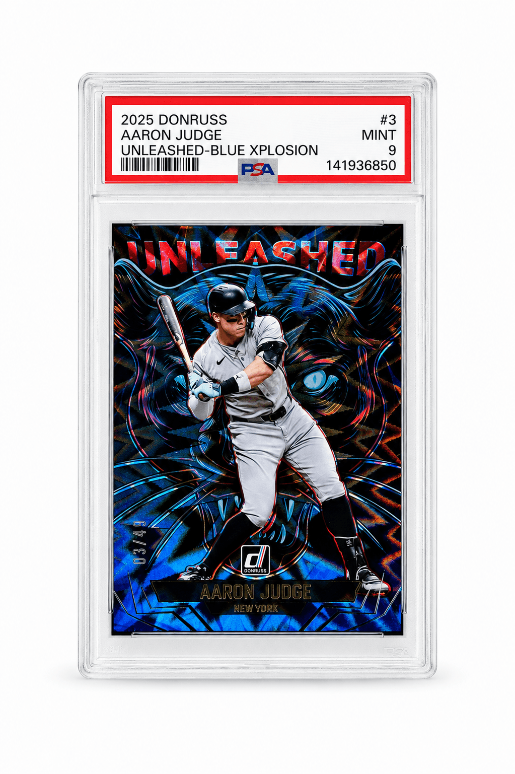 2025 Panini Donruss Unleashed Aaron Judge Blue Xplosion /49 PSA G9 - Trading Cards Premium México | SULTANCARDS