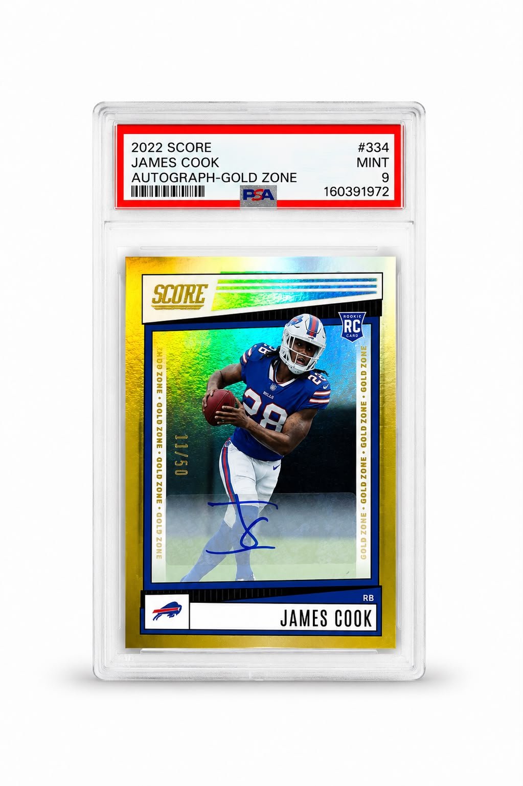 2022 Panini Score James Cook Rookie Autograph PSA 9 - Trading Cards Premium México | SULTANCARDS